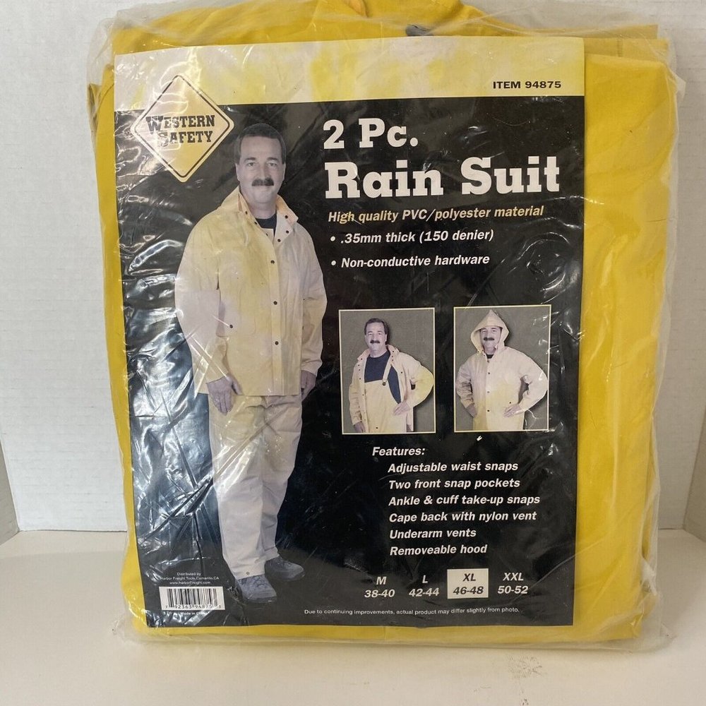 Western Safety 2 pc rain suit yellow size XL